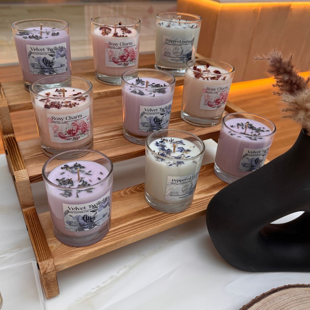 Candles displayed at the Oud Library stand